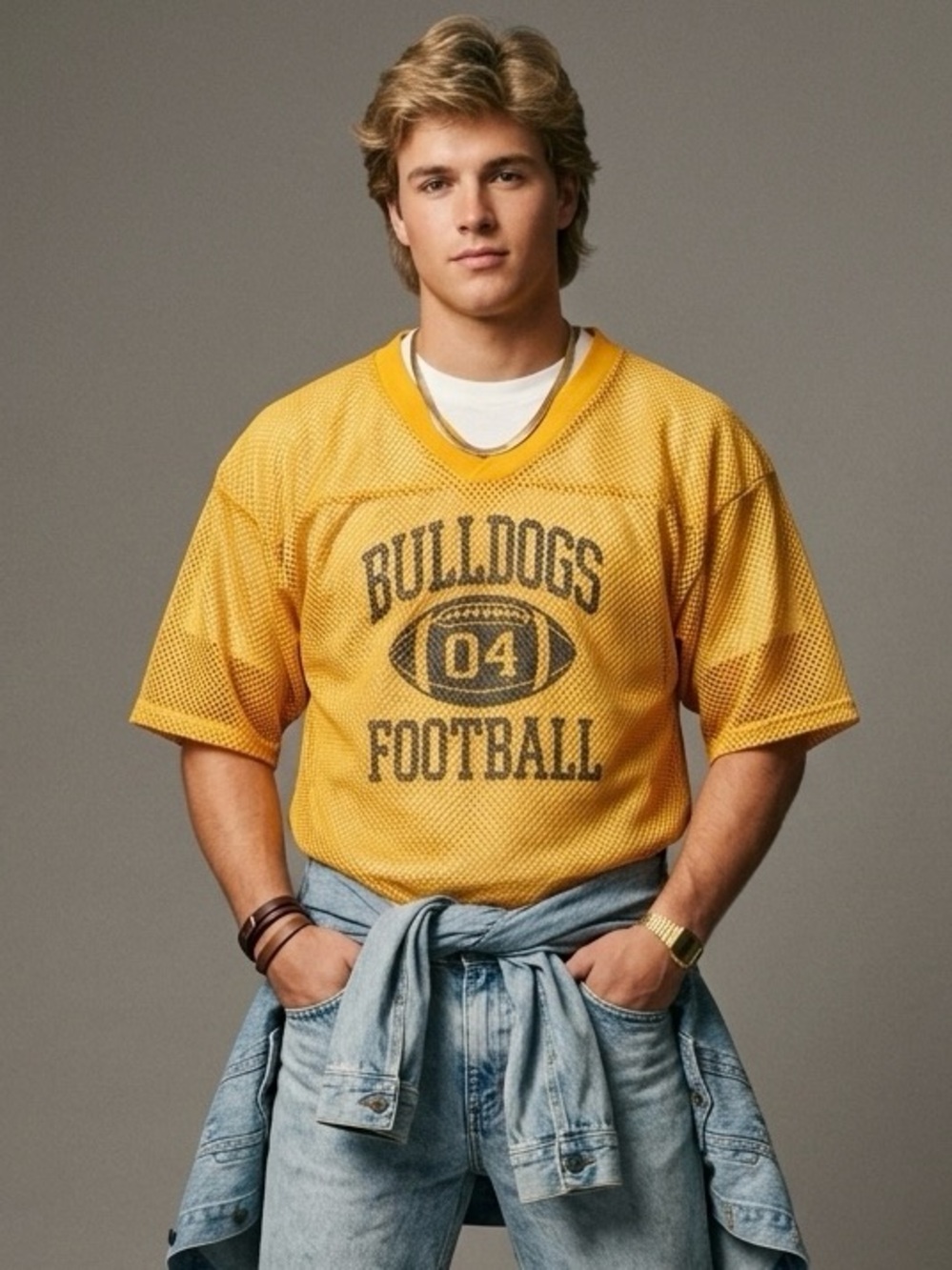 Vintage Bulldogs Football Mesh Jersey Size L/XL